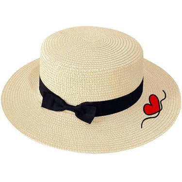 Chapeau De Paille Personnalisé Cœur